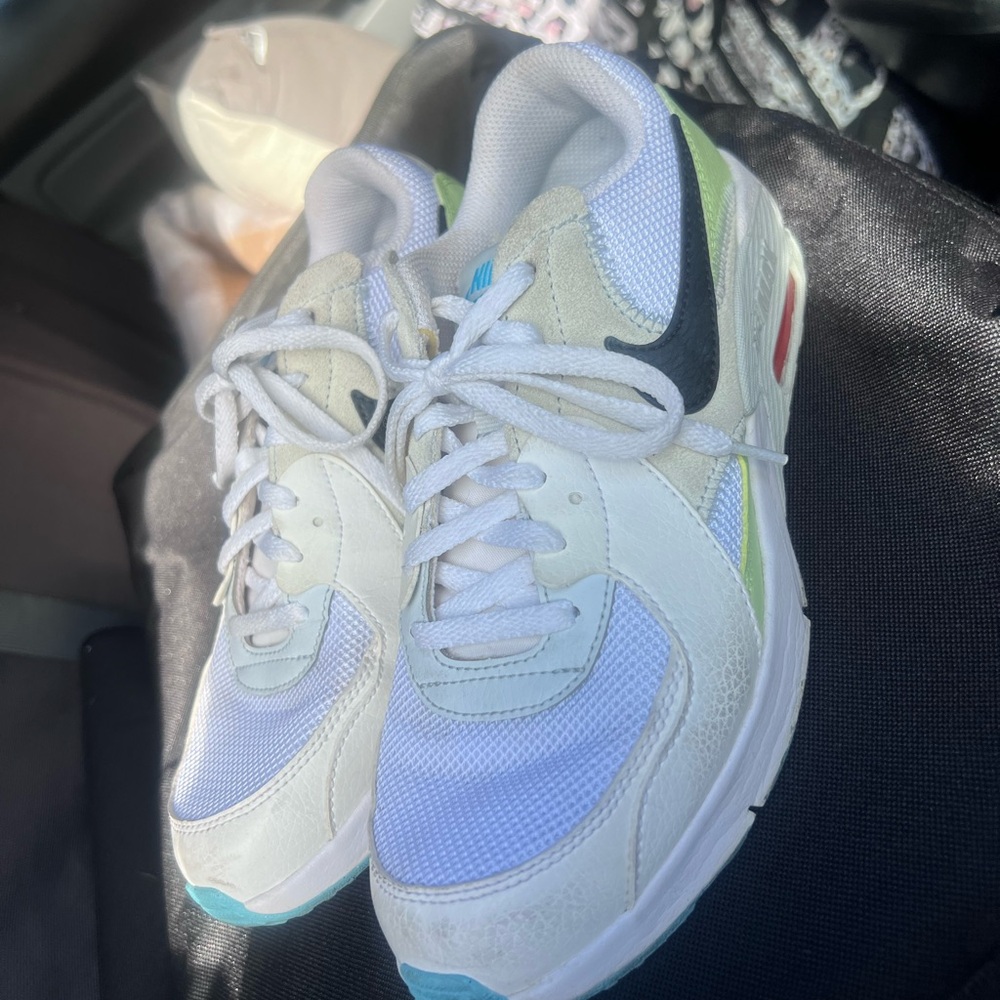 White and Blue Nike Air Max